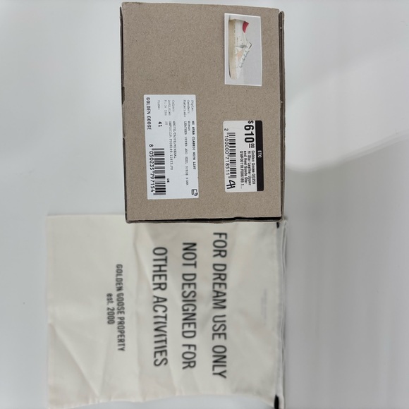 NWTGolden Goose White/Taupe/Mineral  Sneakers with Star Detail. Size 41 Box Bag - Picture 10 of 10